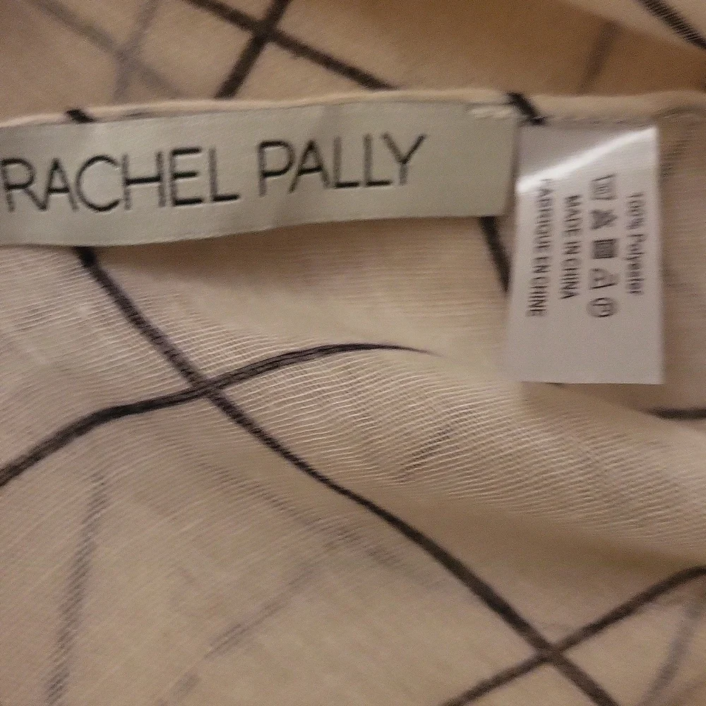 Rachel Pally Windowpane Cream Minimalist Scarf